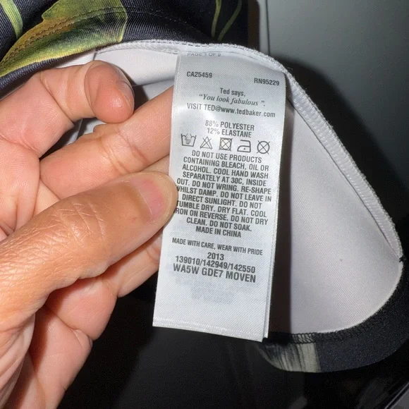 Ted Baker Floral Black Dress with Bird Print - Picture 5 of 5